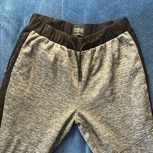 Kids Grey and Black Jogger Shorts